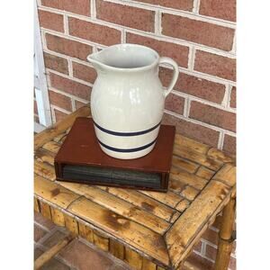 Vintage LARGE Robinson Ransbottom 2 Quart Pitcher Hand Crafted / Hand Painted
